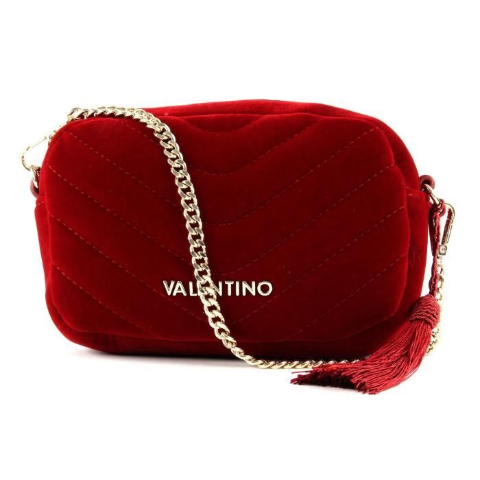 VALENTINO Carillon Red Velvet Bag