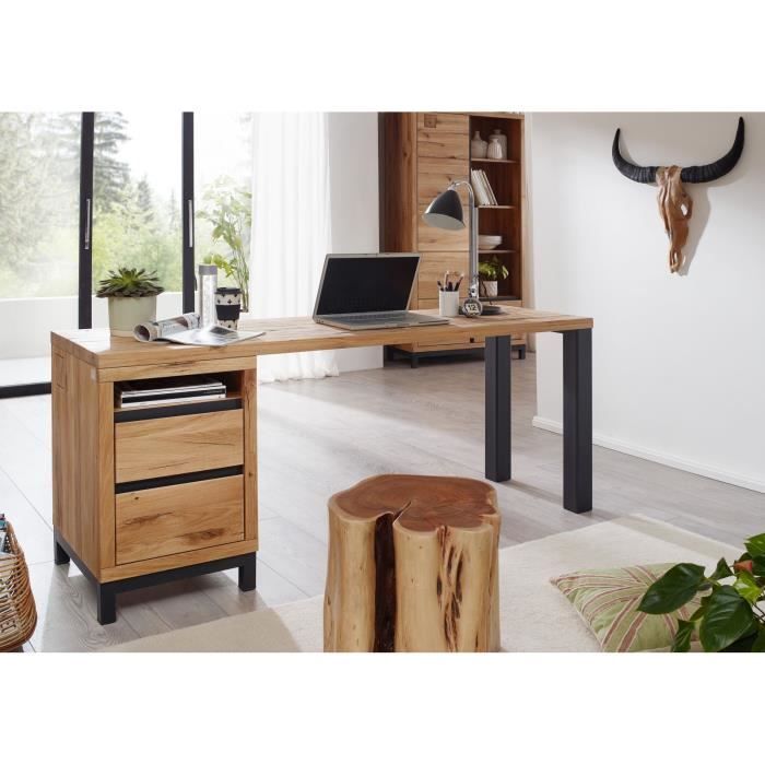 Bureau - Bois massif de chêne sauvage huilé (Bois naturel) - VILLANDERS 140