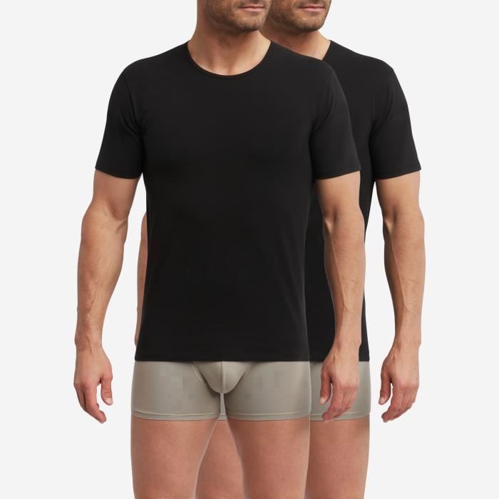 Lot de 2 t-shirts homme thermorégulateur coton col rond Sport Lot de 2 t-shirts homme thermorégulateur coton col rond Sport