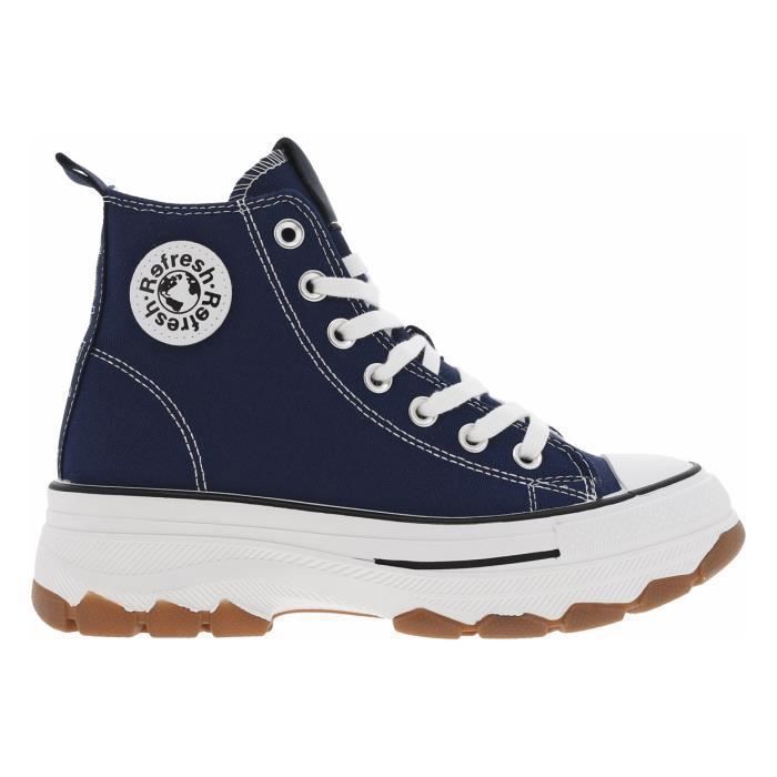 Baskets montantes plateforme Refresh bleu REFRESH Femme