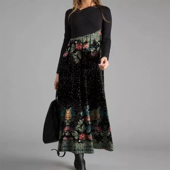 Robe Femme Vintage Droite – Gris Bleuâtre – Taille 44/46 – Fabriquée En France – Coton