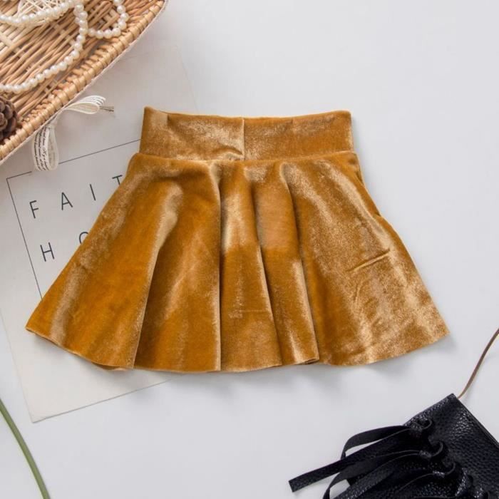 Jupe Mi Haute Taille Haute Pour Bebe Fille Jupes Chaudes Princesse Plissees Solides Jaune Jaune Cdiscount Pret A Porter