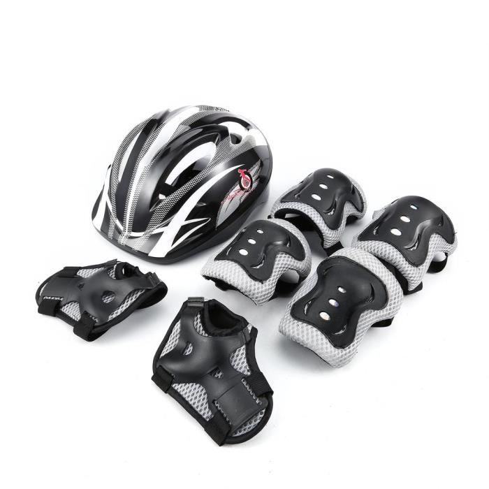 Kit Protection Patins 6 Pièces - Genouillères Coudières Protège-Poignets Pour Adultes - Planche à Roulettes