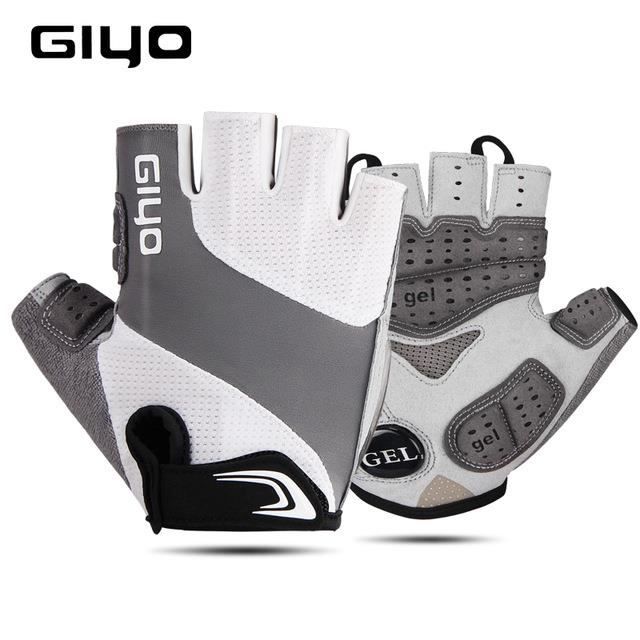 gants de cyclisme à demi-doigts pour hommes et femmes gants de sport extérieurs rembourrés et respirants - gris ns