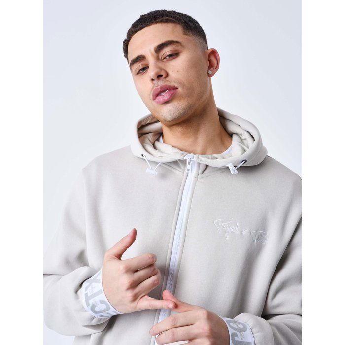 Sweat à Capuche Zippé Online Ceramics X Silent Hill 2 - Taille XL, Gris, Brodé, 100% Coton
