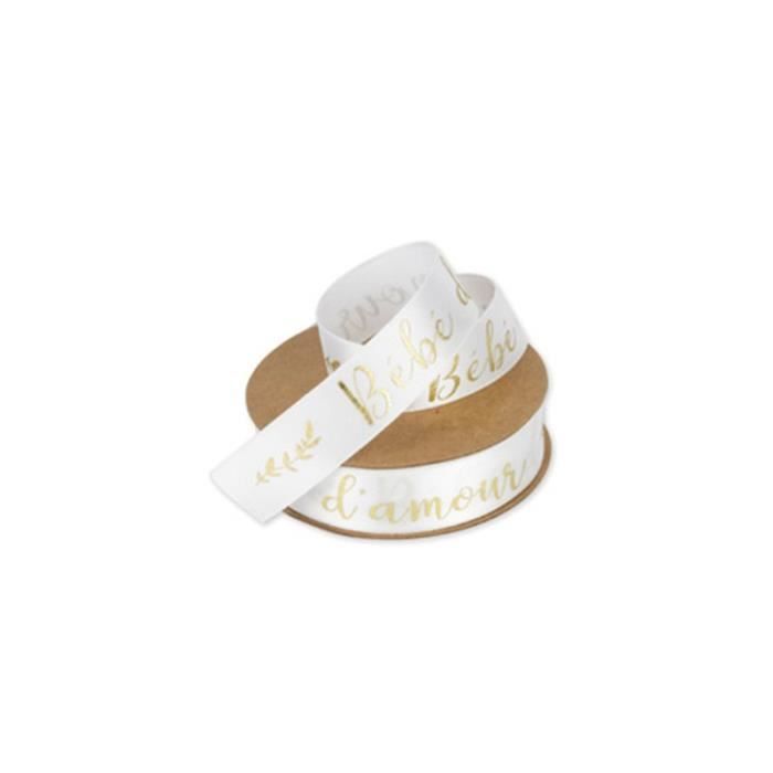 Ruban Bebe Amour Satin 1 9cmx10m Blanc Cdiscount Beaux Arts Et Loisirs Creatifs