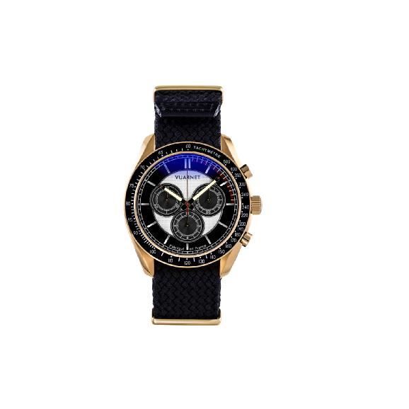 Montre Vuarnet Neuve - Cadran Doré, Bracelet Et Boîtier Noir - Sans étiquette