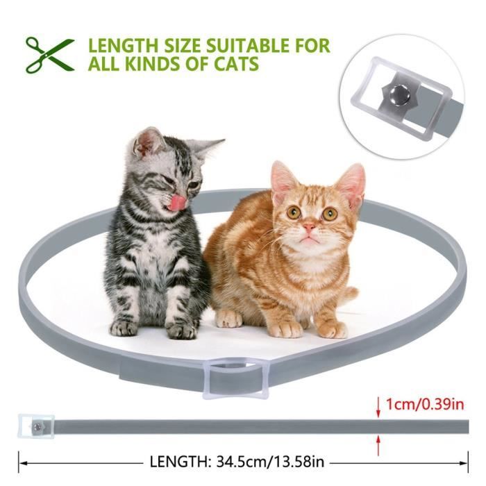 Collier Anti Puces Collier De Chat Exterieur Collier Anti Insectes Gris Cdiscount Animalerie