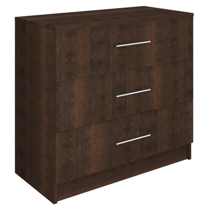 STAR®9671 MODERNE Commode 71x35x68 cm Chêne fumé - Cdiscount Maison