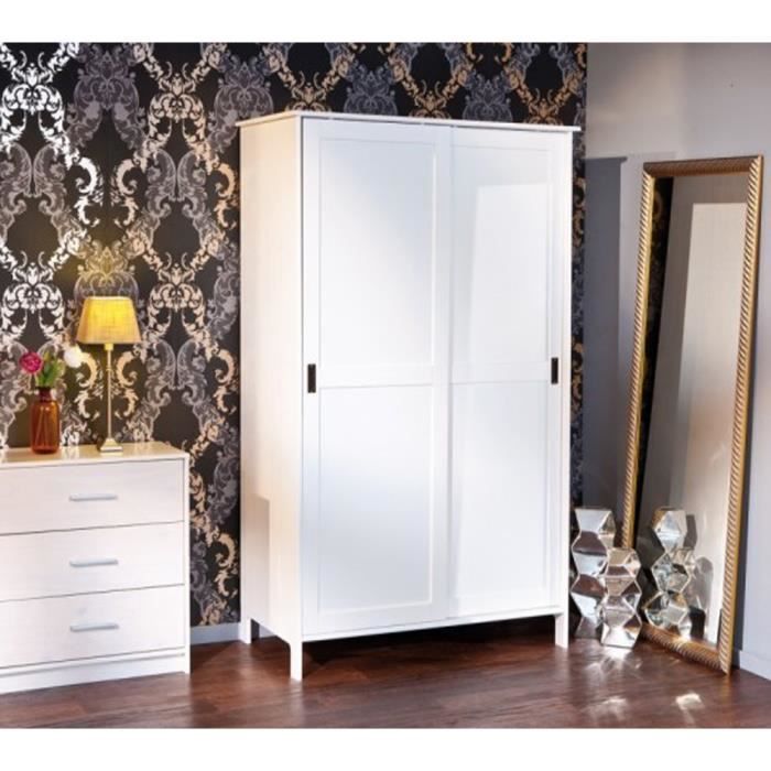 Armoire Avec 2 Portes Coloris Blanc Dim L 120 X P 59 X H 180