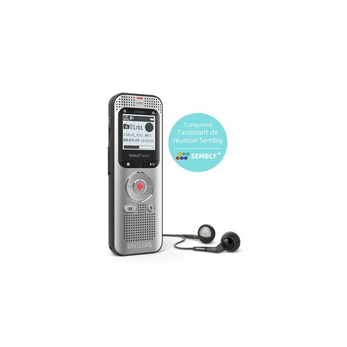Enregistreur audio Philips VoiceTracer DVT2015 et - vue 2