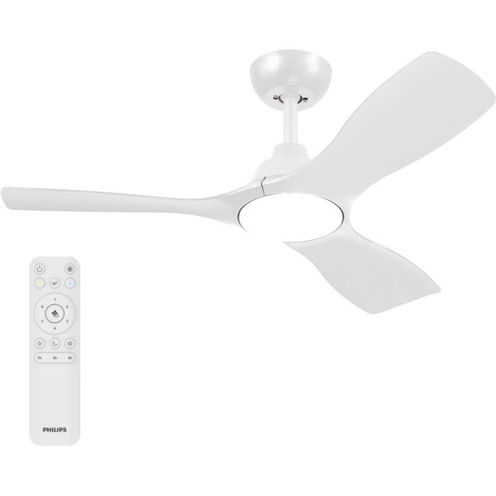 PHILIPS Ventilateur De Plafond Olas M&eacute;tal Blanc 106 Cm 