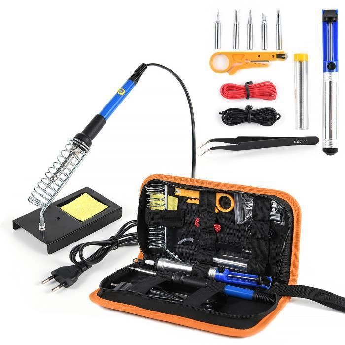 8 En 1 Fer A Souder Kit 60W Station De Soudage Pompe Etain Soudure Electronique Température