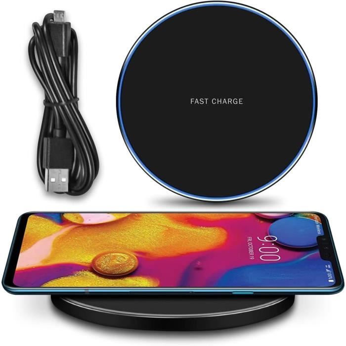 Chargeur Sans Fil Inbay – Station Induction Qi, Protection Smartphone, Noir