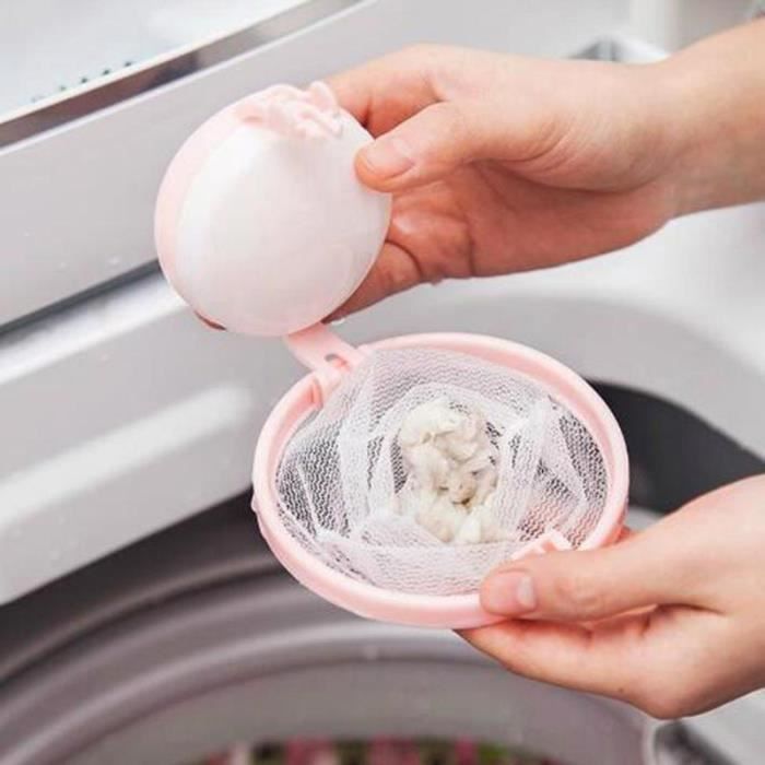 Boule filtre Attrape-poils et anti-peluche pour machine à laver le linge Boule filtre Attrape-poils et anti-peluche pour machine à laver le linge