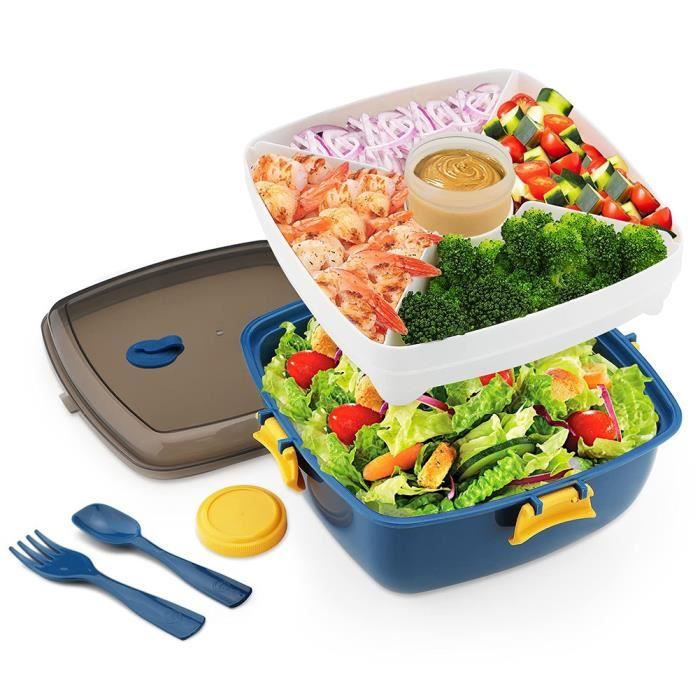 RéCipient à Salade à Emporter, Bol à Salade avec Plateau de Style Bento