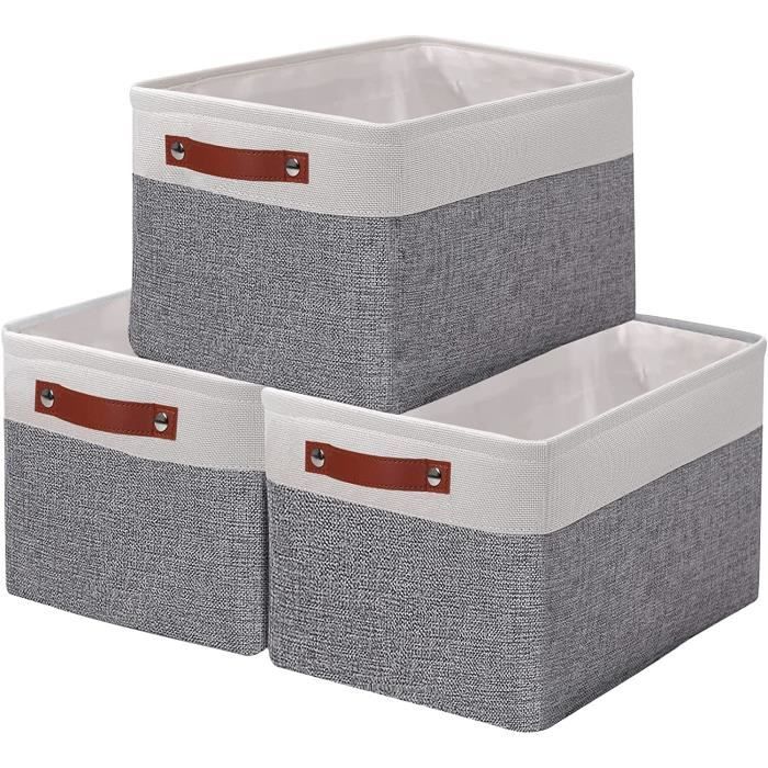 Lot 3 Boîtes Rangement Tissu Enfant - Cubes Papillons 30x30x30 Cm, Pliables, Pour Chambre Ou Salle De Bain