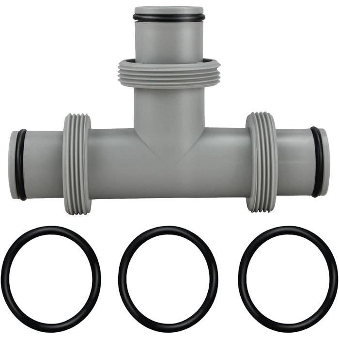 Adaptateur Tuyau Piscine Intex 32/38 Mm - Kit De Conversion Avec Colliers De Serrage, Joints - Pour Pompe Filtre Intex