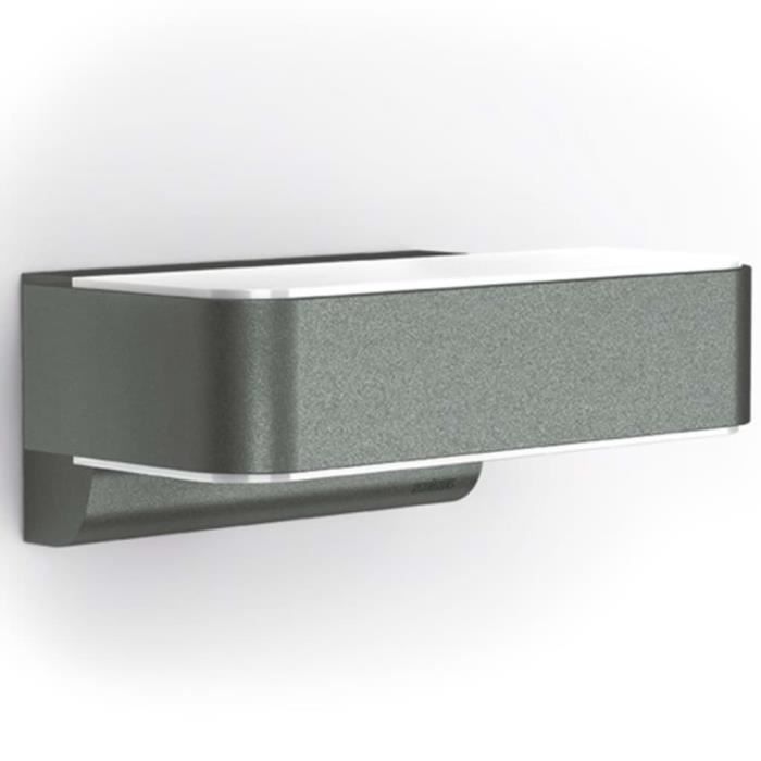 Applique Murale Extérieure LED Steinel L940 - 2x LED GU10 Incluses - 3000K Blanc Chaud - Aluminium Anthracite - IP44 - Éclairage Up/down - 11