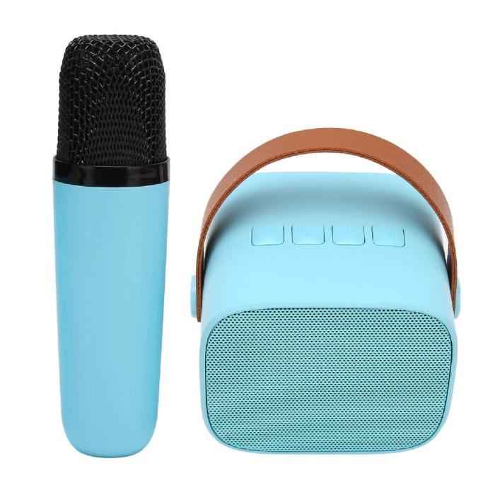 Koolcover Mini Machine de karaoké pour Enfants et Adultes, Haut-Parleur Bluetooth Portable avec 2 Microphones sans Fil, Cadeaux d'anniversaire pour Filles âgées de 4, 5, 6, 7, 8, 9, 10 Ans et(Violet