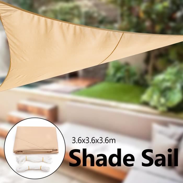 Voile dOmbrage Triangulaire TEMPSA - Tissu dOxford - Protection UV
