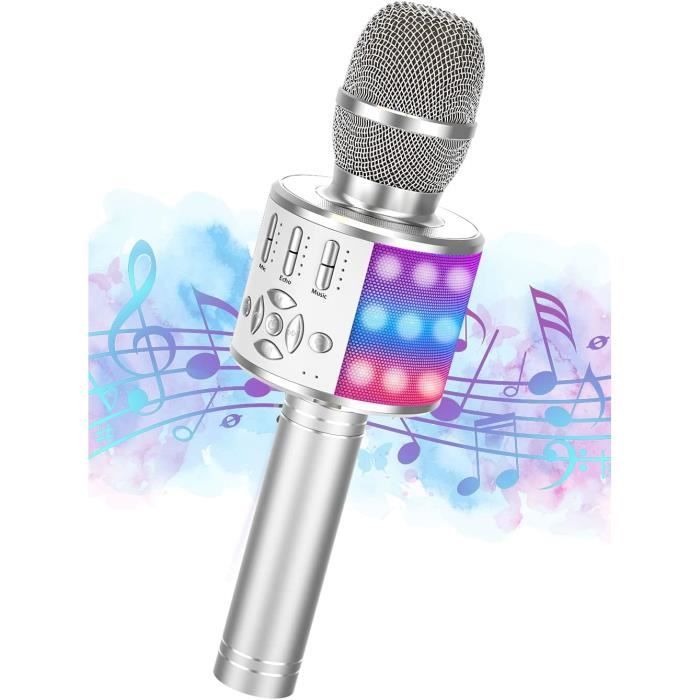 Microphone Chantant Sans Fil Pour Enfant – LED Dynamiques – Batterie Longue Durée – Comptines Et Histoires – Dès 3 Ans