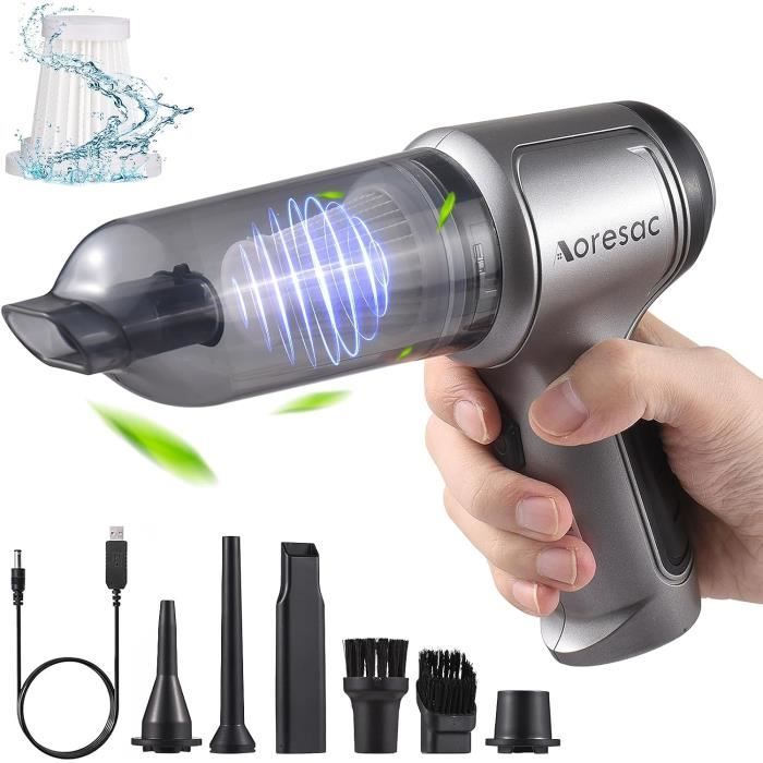 20000Pa Aspirateur Sans Fil, 4 En 1 Aspirateur De Voiture Portable, USB C Mini Aspirateur Puissant Pour Voiture, Maison - Auto