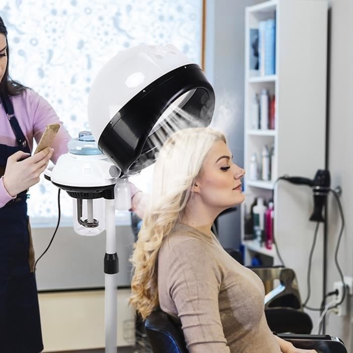 Casque vapeur Sèche Cheveux avec base roulante pouCasque vapeur avec base roulante pour salon de coiffure WER141 - Cdiscount Electroménager