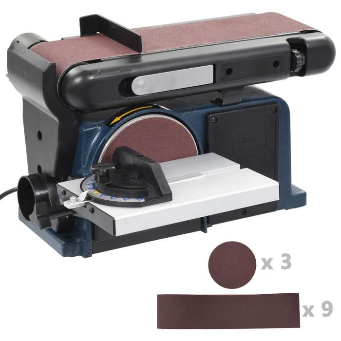 Ponceuse Disque/Bande VidaXL 370W – 2 En 1, Disque 150 mm, Bande 100x915 mm - vue 2