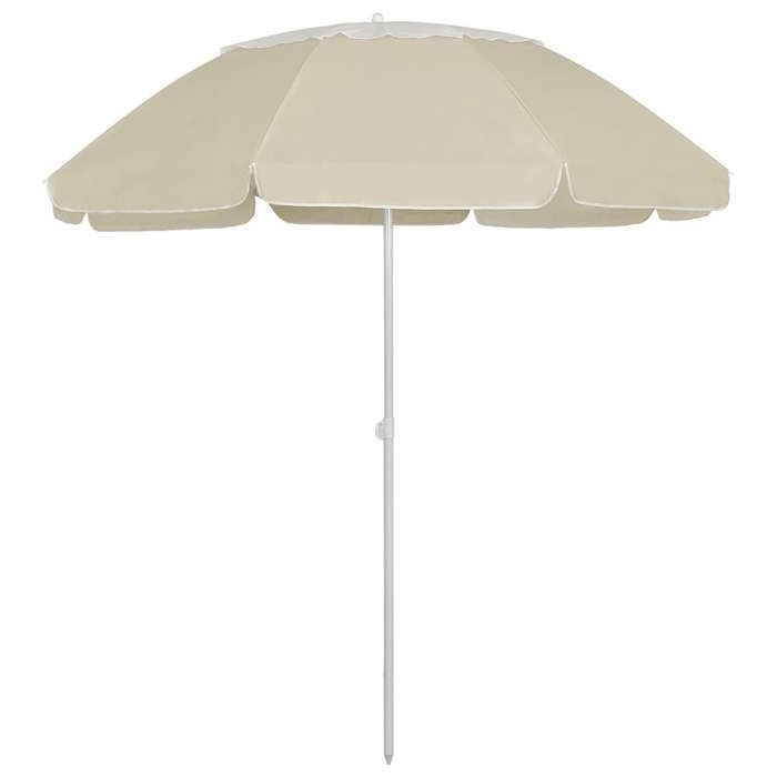 VidaXL Parasol De Plage Avec Parois Latérales Anthracite 215 Cm - Pare-Soleil Portable UV50+ Avec Ventilation
