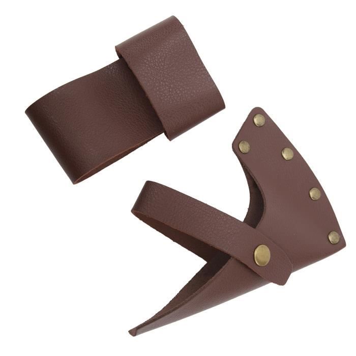 Gaine Cuir Pour Hache Ou Hachette – Marron – Personnalisée – Passant Ceinture