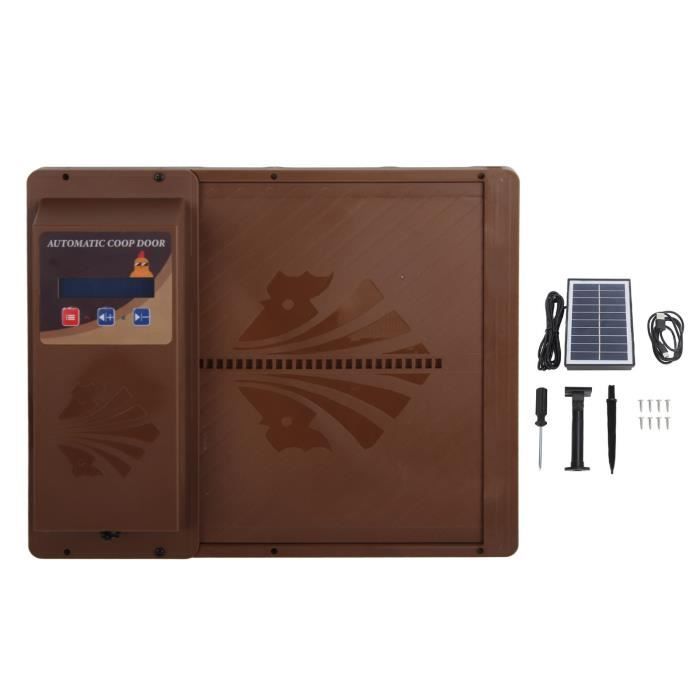 Meilleurs prix pour Vvikizy Porte automatique du poulailler Vvikizy Porte de poulailler solaire Ouvre-porte automatique de jardin filet Brun