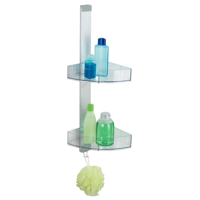 Étagère de douche - WENKO - Premium - Aluminium inox - Design contemporain - 20 x 71 x 21 cm