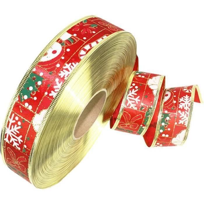 KINGLAKE 2cm Ruban Satin Rouge Noel - 22m Ruban Cadeau Emballage, Pour