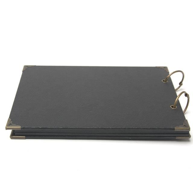 ALBUM PHOTO,BlackAlbum Photo en papier vierge de 30 Pages fait à la