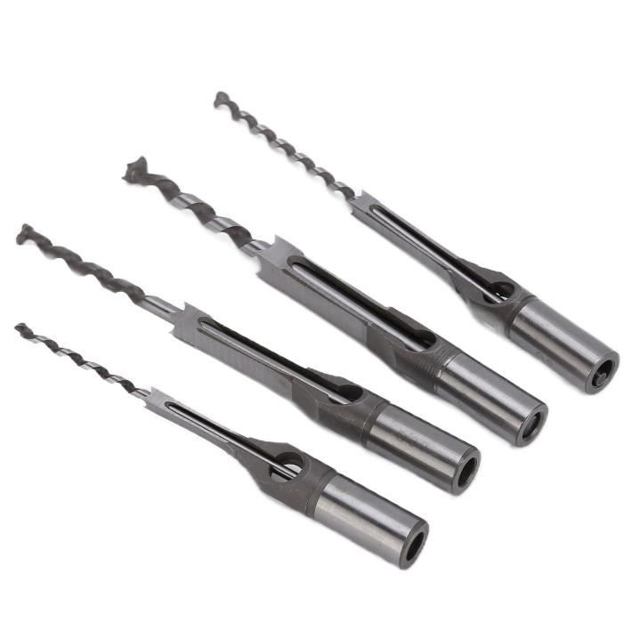 Foret Carré En Solde Lot De 3 Forets à Trou Carré 9,5 Mm Acier Carbone - Pour Mortaiseuse Et Tenonneuse, Perçage Bois, Profondeur 75 Mm - Menuiserie Professionnelle Et Bricolage Foret Carré 9.5 Mm