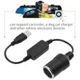 Allume-cigare voiture prise femelle convertisseur adaptateur cordon conduite enregistreur chien électronique 5V USB à 12V _BOB-1