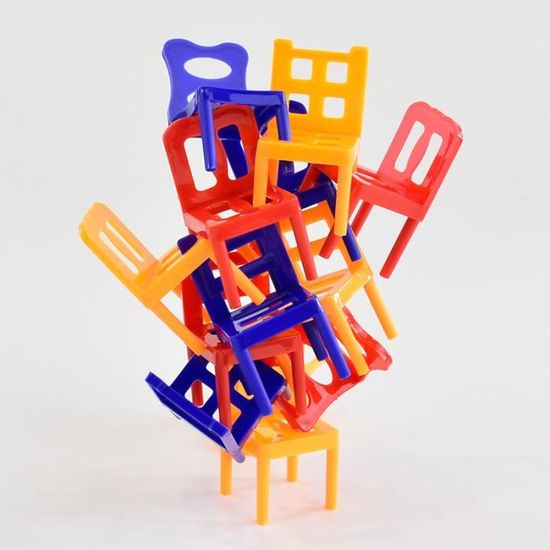 Chaise d'Équilibre Jeux Jouets Éducatifs 18 Pièces Set Plastique Puzzle Multijoueur Empilables pour Jeu de Fête en Famille Chaise d'Équilibre Jeux Jouets Éducatifs 18 Pièces Set Plastique Puzzle Multijoueur Empilables pour Jeu de Fête en Famille