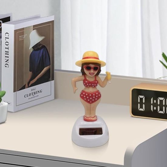 Uposao Figurine Solaire Danseuse Pour Tableau De Bord – Jouet à Tête Secouante, Déco Voiture Et Bureau