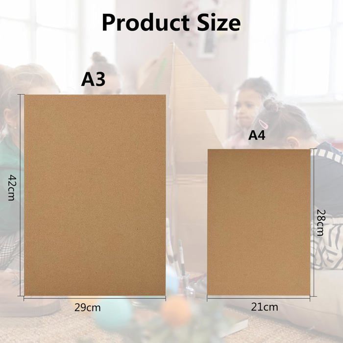 10 Feuilles De Carton Ondulé 25x35cm - 120g - Pour Créations Manuelles, Emballage Et Customisation
