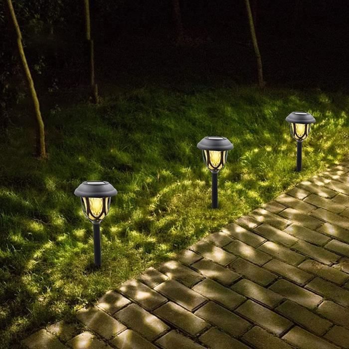 Lot de 6 lampes solaires LED de jardin - Lampe solaire d'extérieur