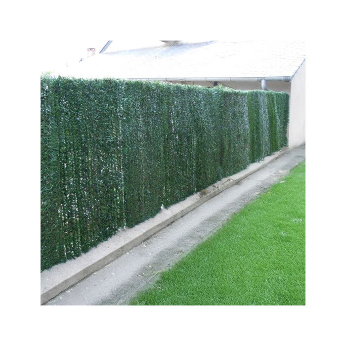 Haie Artificielle 5 M X 1,80 M - 129 Brins En PVC, Occultation 95%, Fixation Incluse