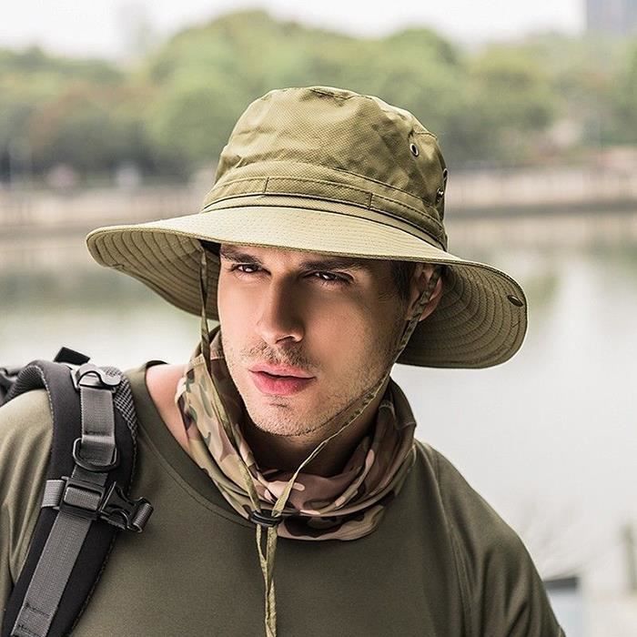 Chapeau Boonie Militaire – Camouflage Noir – Taille L – Homme – Neuf Avec étiquettes