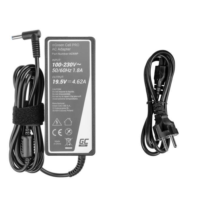 Chargeur Green Cell PRO 19.5V 4.62A 90W pour HP 240 G2 248 G1 250