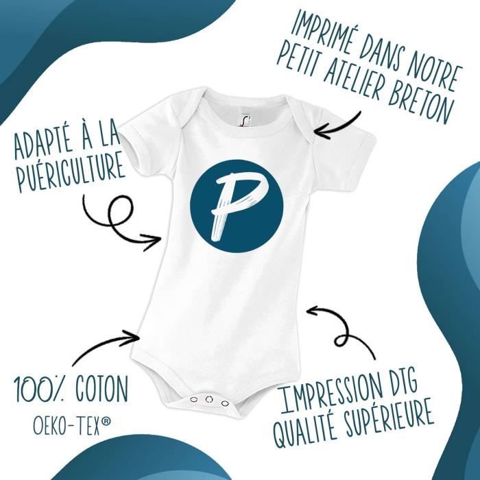 Body Bébé Petite Sœur - 6-12 Mois - 100% Coton Bio Imprimé En France - Cadeau Naissance