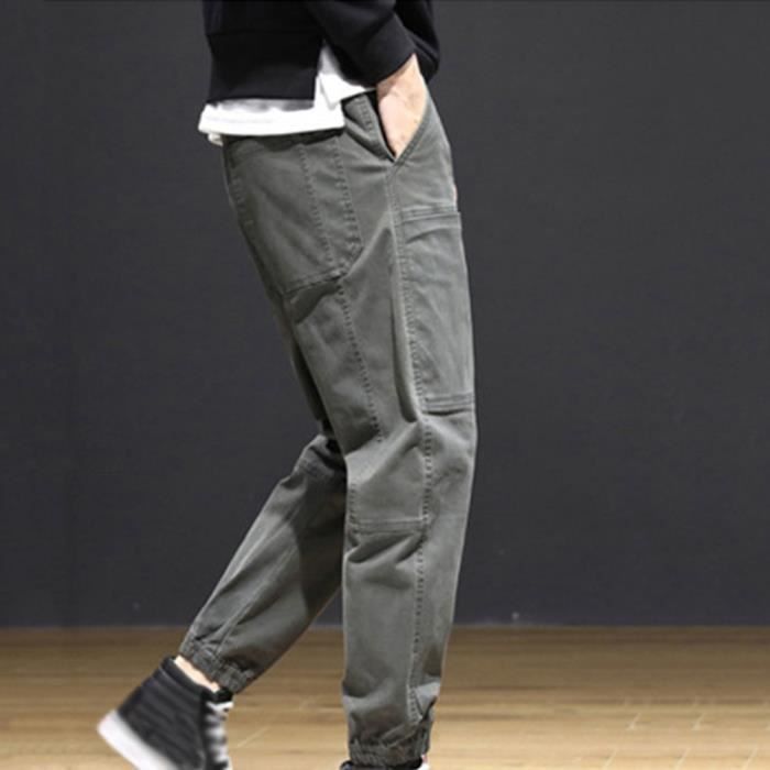 Pantalon D'été Décontracté En Lin Pour Homme - Taille élastique - Léger - Coupe Ample - Taille élastique - Cordon De Serrage - Confortable, Jaune, M