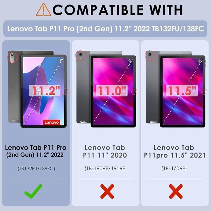 HoYiXi Étui universel pour tablette Fire Max 11 11 version 2023 avec  support et dragonne Housse de protection pour tablette Samsung Lenovo  Huawei