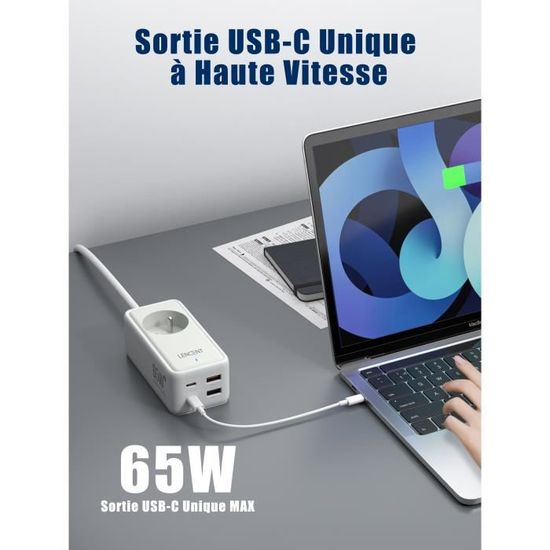 UGREEN USB C Chargeur Rapide 65W 4 Ports USB avec GaN Tech Compatible avec  MacBook Pro iPad Pro iPhone 12 Mini Pro Max et Tous L304 - Cdiscount  Téléphonie