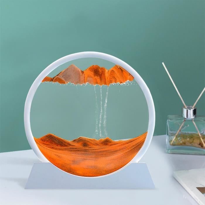 Image d'art de sable en mouvement paysage de sable coulant en mouvement  sablier 3D rond peinture de sables mouvants pour Orange - Cdiscount Au  quotidien
