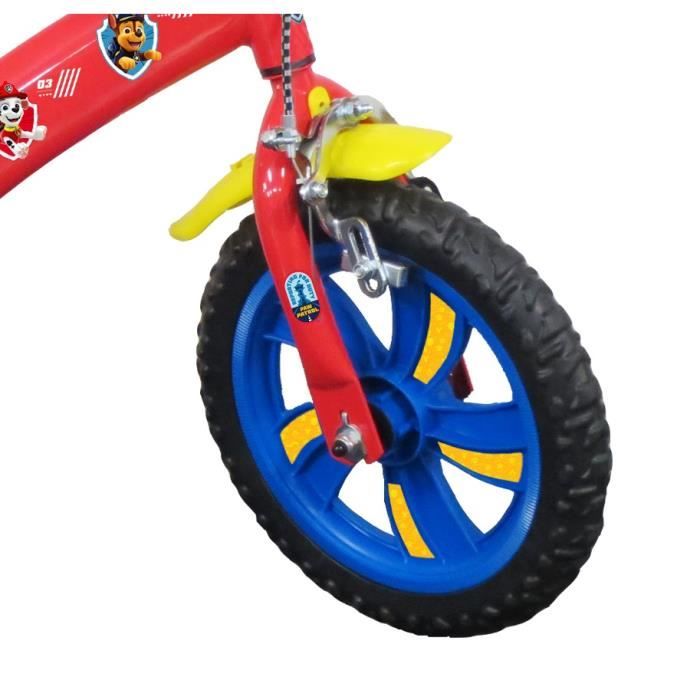 Vélo enfant 12'' Pat Patrouille pour enfant 90 cm équipé de